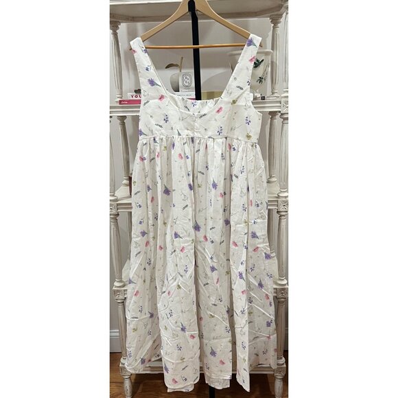 Anthropologie OhSevenDays Maternity Dani Dress Size Large Floral Garden Print - Picture 6 of 6